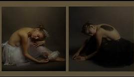 Photo shoot in the style of the movie "Black Swan". One model - 2 looks. Before/After