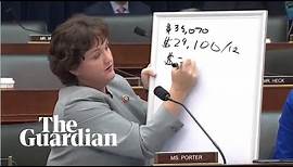 Congresswoman Katie Porter grills billionaire CEO over pay disparity at JP Morgan