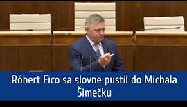 Róbert Fico sa slovne pustil do Michala Šimečku