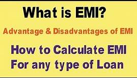 What is EMI and how is it calculated? | Advantage and Disadvantage of EMI|In Hindi