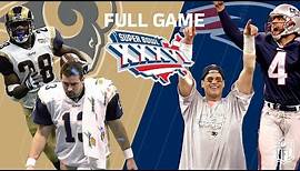 Super Bowl XXXVI: “Patriots Dynasty Begins” | Rams vs. Patriots | NFL Full Game