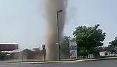 Dust devil spins across Maryland lot
