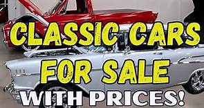 CLASSIC CARS FOR SALE AT RESTORATION WAREHOUSE DEALERSHIP