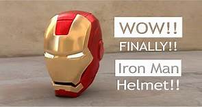 Iron Man helmet 3d model tutorial easy marvel superhero