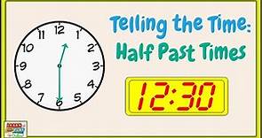 Telling the Time for Kids: Half Past Times (WORKSHEET INCLUDED!)