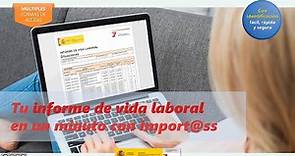 Tu informe de vida laboral en un minuto con Import@ss | Seguridad Social. Gobierno de España. UE