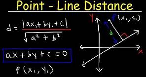 Distance Between a Point and a Line In 2D & 3D - Geometry