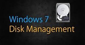 Windows 7 - Disk Management (Partitioning)
