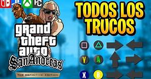 TODOS LOS TRUCOS DE GTA SAN ANDREAS DEFINITIVE EDITION [PS4, PS5, SWITCH, XBOX SERIES ONE S/X Y PC]