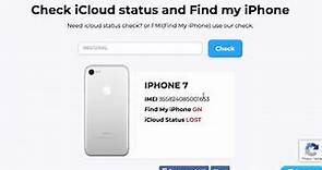 Free Check iCloud status and Find my iPhone Serial and IMEI