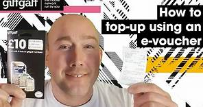 How to top-up using an e-voucher | tutorial | giffgaff