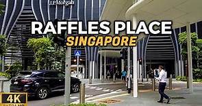 RAFFLES PLACE Morning Walk - Beautiful Skyscrapers of Singapore [4K] Singapore - June 2022