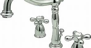 Kingston Brass KB1971AX Heritage Widespread Lavatory Faucet, Polished Chrome,8-Inch Adjustable Center