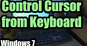 How to control Mouse Cursor from Keyboard (Windows 7, Alt + Shift + NumLock)