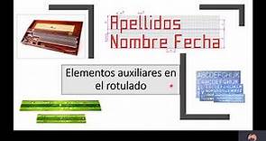 Rotulación y trazos fundamentales en dibujo técnico