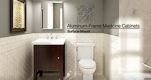 Installation - Surface-Mount Aluminum-Frame Medicine Cabinets