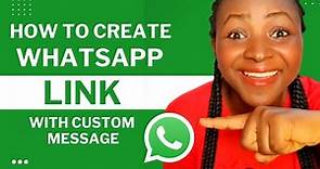 How To Create Customized Whatsapp link With Custom Message | Whatsapp Link Generator