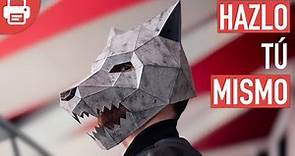 Cómo hacer una Máscara de Lobo con Papel o Cartulina en 3D | Plantillas para Imprimir