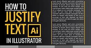 How to Justify Text in Illustrator | Zeedign Tutorials