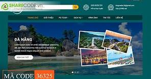 Mã code 36325. Website du lịch chuẩn seo - Giao diện mới, đẹp | Sharecode.vn