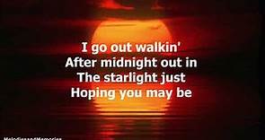 Walkin' After Midnight by Patsy Cline - 1957 (with lyrics)
