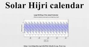 Solar Hijri calendar