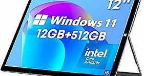 CHUWI UBook X Windows Tablet 12'', 512GB SSD 12GB RAM, Intel Core i5-10210Y, Windows 11 Tablet Touchscreen, 1TB SSD Expend, 2160x1440 IPS, 2.4G/5G WiFi, Dual Camera, 5000mAh, HDMI,BT 5.0