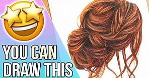 Drawing Ginger Hair in Coloured Pencil- How to Draw Realistic Hair
