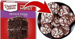 4 Ingredient Chocolate Crinkle Cookies - Cake Mix Cookies Recipe