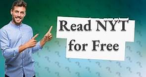 Can you read The New York Times for free online?