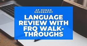 AP Human Geography Culture Unit Language Review with FRQ Walk-Throughs