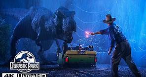 The T. rex Escapes the Paddock in 4K HDR | Jurassic Park
