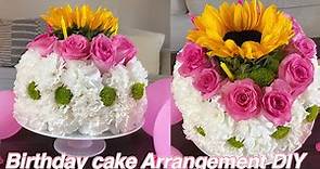 Floral Cake DIY | How To Make A Birthday Cake Flower Arrangement | Easy Step By Step🎂🌻🌸