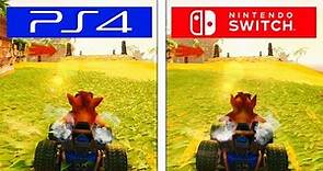 Crash Team Racing Nitro Fueled | Switch VS PS4 | Graphics & FPS Comparison