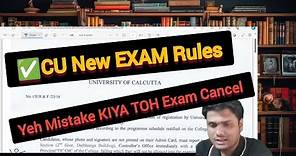 CU Exams New Rules and Regulations 2024 || Ba/bsc/bcom All Semesters | Calcutta University