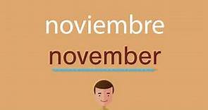 Cómo se dice noviembre en inglés