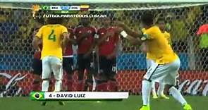 Gol de David Luiz Brasil 2 Colombia 0 Mundial Brasil 2014 Fútbol Para Todos