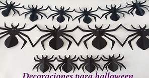 Como hacer arañas de papel, Como hacer arañas para Halloween, arañas