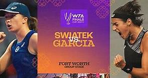 Iga Swiatek vs. Caroline Garcia | 2022 WTA Finals Group Stage | Match Highlights