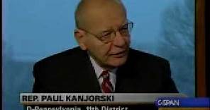 CSPAN Rep Paul Kanjorski Reviews the Bailout Situation