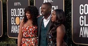 Idris Elba with his daughter and fiancee at 2019 Golden Globes