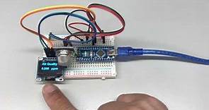 運用Arduino系統監測室內空氣質素 - 附OLED顯示屏的MQ135 空氣質素傳感器