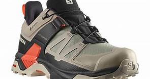 官方直營 Salomon 男 X ULTRA 4 Goretex 低筒登山鞋 復古卡其/黑/櫻茄紅 | 登山鞋 | Yahoo奇摩購物中心
