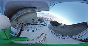 Amazing 360° view of a ski jump at Bergisel!