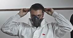 3M P100 Mold and Lead Paint Removal Reusable Respirator Mask, Size Medium 6297PA1-A