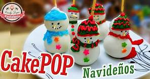 Como hacer CAKE POPS Navideños🎄⛄ | RECETA FÁCIL👌