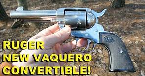Ruger New Vaquero Convertible! 45LC/ACP Stainless Cowboy Six Shooter