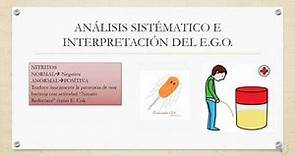 INTERPRETACIÓN CLÍNICA DEL ANÁLISIS GENERAL DE ORINA (EGO)