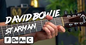 David Bowie - Starman guitar lesson tutorial