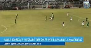 [FÚTBOL FEMENINO] Yamila Rodríguez convirtió tres goles en el debut argentino